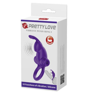 PRETTY LOVE - VIBRATOR RING I RABBIT FOR PENIS PURPLE