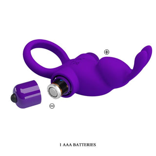 PRETTY LOVE - VIBRATOR RING I RABBIT FOR PENIS PURPLE