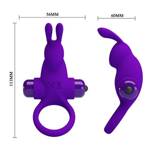 PRETTY LOVE - VIBRATOR RING I RABBIT FOR PENIS PURPLE