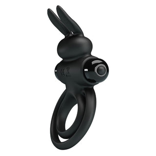 PRETTY LOVE - RABBIT RING VIBRATOR III FOR PENIS BLACK