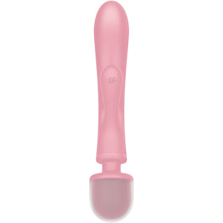 SATISFYER - MASSEUR VIBRATEUR LAPIN TRIPLE LOVER ROSE