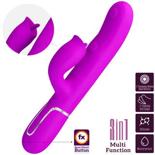 PRETTY LOVE - FUCHSIA LICKABLE RABBIT VIBRATOR