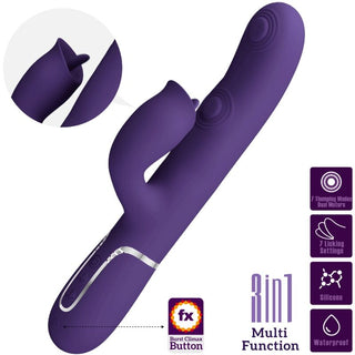 PRETTY LOVE - PURPLE LICKABLE RABBIT VIBRATOR