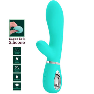 PRETTY LOVE - G-SPOT THOMAS AQUA GREEN MULTIFUNCTION VIBRATOR