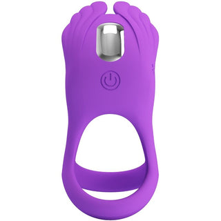 PRETTY LOVE - SILAS VIBRATING PENIS RING 7 VIBRATIONS SILICONE PURPLE