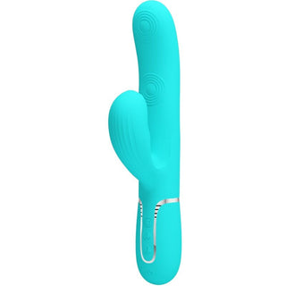 PRETTY LOVE - PERLITA 3 IN 1 MULTIFUNCTIONAL G-SPOT VIBRATOR AQUA GREEN
