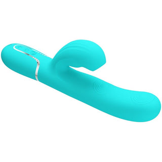 PRETTY LOVE - PERLITA 3 IN 1 MULTIFUNCTIONAL G-SPOT VIBRATOR AQUA GREEN
