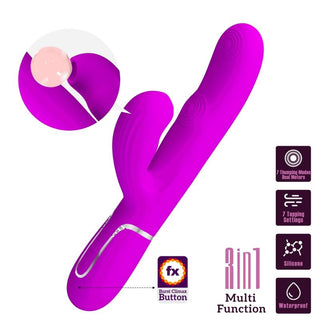 PRETTY LOVE - 3 IN 1 MULTIFUNCTIONAL G-POINT VIBRATOR PERLITA VIOLET
