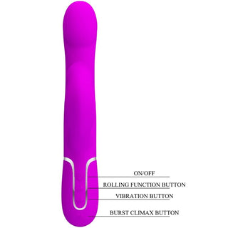 PRETTY LOVE - VIBRATOR RABBIT PURPLE BEADS