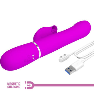 PRETTY LOVE - VIBRATOR RABBIT PURPLE BEADS