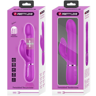 PRETTY LOVE - VIBRATOR RABBIT PURPLE BEADS