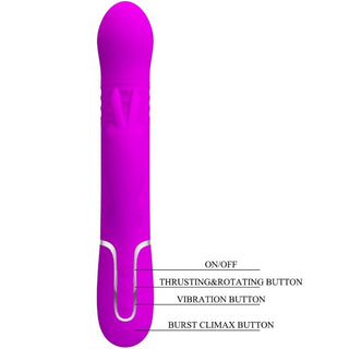 PRETTY LOVE - COALE RABBIT VIBRATOR PURPLE BEADS