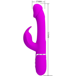 PRETTY LOVE - DEJON RABBIT 3 IN 1 MULTIFUNCTION FUCSIA VIBRATOR