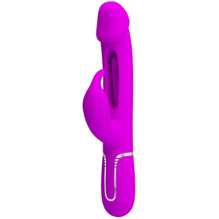 PRETTY LOVE - DEJON RABBIT 3 IN 1 MULTIFUNCTION FUCSIA VIBRATOR