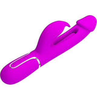 PRETTY LOVE - DEJON RABBIT 3 IN 1 MULTIFUNCTION FUCSIA VIBRATOR