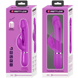PRETTY LOVE - DEJON RABBIT 3 IN 1 MULTIFUNCTION FUCSIA VIBRATOR