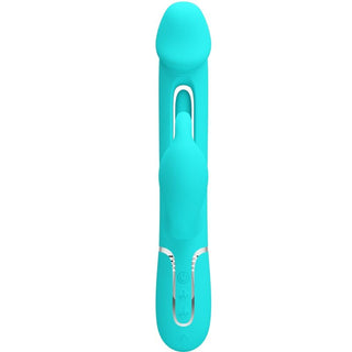 PRETTY LOVE - DEJON RABBIT 3 IN 1 MULTIFUNCTION VIBRATOR AQUA GREEN