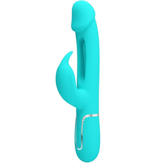 PRETTY LOVE - DEJON RABBIT 3 IN 1 MULTIFUNCTION VIBRATOR AQUA GREEN