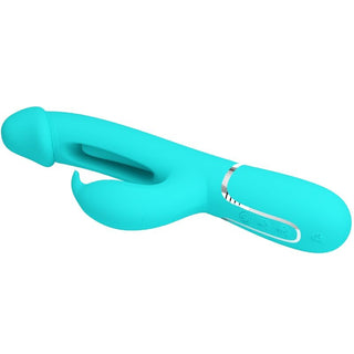 PRETTY LOVE - DEJON RABBIT 3 IN 1 MULTIFUNCTION VIBRATOR AQUA GREEN