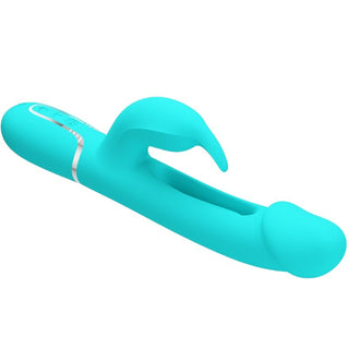 PRETTY LOVE - DEJON RABBIT 3 IN 1 MULTIFUNCTION VIBRATOR AQUA GREEN