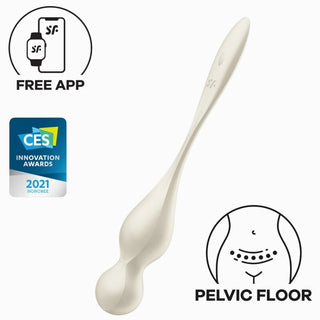 SATISFYER - LOVE BIRDS WHITE VIBRATING KEGEL BALLS