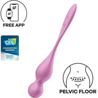 SATISFYER - VIBRATING KEGEL LOVE BIRDS PINK BALLS