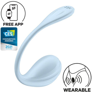 SATISFYER - FREE APP SMOOTH PETAL G-SPOT STIMULATOR SKY BLUE