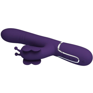 PRETTY LOVE - 4 IN 1 MULTIFUNCTIONAL RABBIT VIBRATOR PURPLE BUTTERFLY