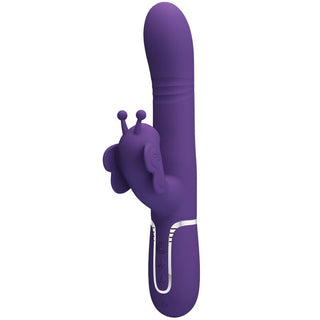 PRETTY LOVE - 4 IN 1 MULTIFUNCTIONAL RABBIT VIBRATOR PURPLE BUTTERFLY