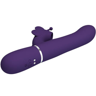 PRETTY LOVE - 4 IN 1 MULTIFUNCTIONAL RABBIT VIBRATOR PURPLE BUTTERFLY