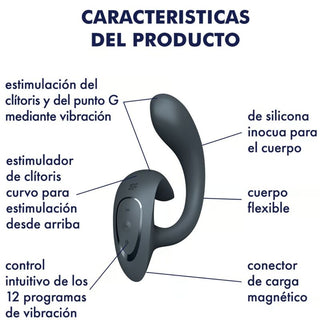 SATISFYER - G FOR GODDESS 1 DARK GRAY RABBIT VIBRATOR?