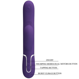 PRETTY LOVE - PERLITA 3 IN 1 MULTIFUNCTION G-SPOT VIBRATOR PURPLE