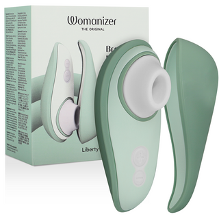 WOMANIZER - LIBERTY 2 CLITORIS STIMULATOR &amp; SUCTION CUP LIGHT GREEN