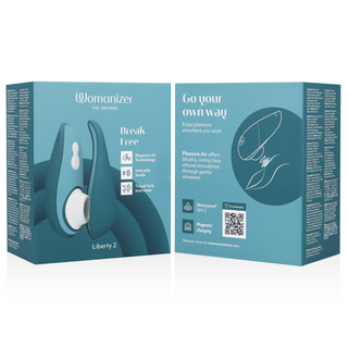 WOMANIZER - LIBERTY 2 CLITORIS STIMULATOR &amp; SUCTION CUP LIGHT GREEN