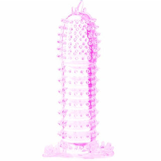 BAILE - GAINE PÉNIENNE  POINTS STIMULANTS ROSE 14 CM