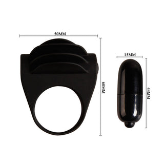 PRETTY LOVE - BLACK CHESTER VIBRATOR RING