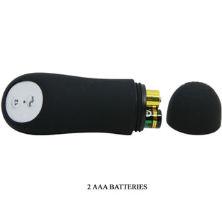 PRETTY LOVE - EXTRA STIMULATION SILICONE ANAL PLUG AND 12 VIBRATION MODES BLACK