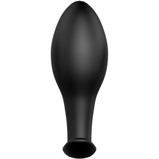 PRETTY LOVE - SILICONE ANCHOR SHAPE ANAL PLUG 12 VIBRATION MODES BLACK
