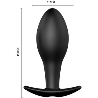 PRETTY LOVE - SILICONE ANCHOR SHAPE ANAL PLUG 12 VIBRATION MODES BLACK