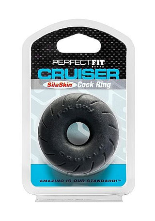 PERFECT FIT BRAND - BLACK SILASKIN FAT BOY CRUISER RING