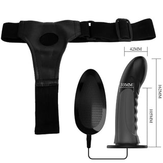 PRETTY LOVE - MARVIN STRAP WITH VIBRATION AND HOLLOW DILDO