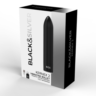 BLACK&amp;SILVER - KERNEX 2 BLACK VIBRATING MAGNETIC BALL