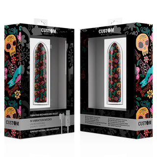 CUSTOM BULLETS - RECHARGEABLE FLORAL CUSTOM BULLETS 10 INTENSITIES